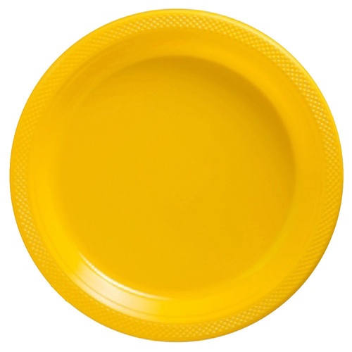 Sunshine Yellow Party Supplies - Pack of 20 Round Lunch Plates