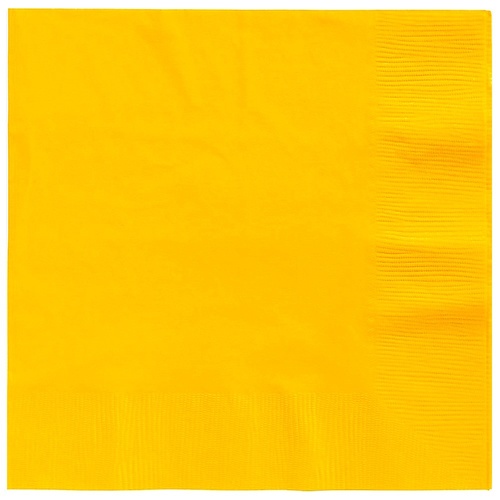 Sunshine Yellow Party Supplies - Lunch Napkins x 20 Pack
