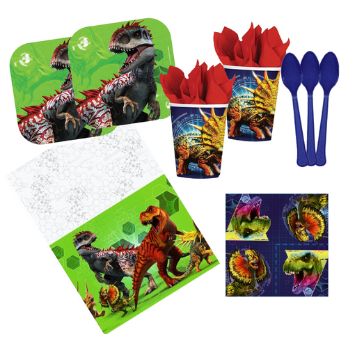 Jurassic World Dinosaur Party Supplies 16 Person Deluxe Guest Pack