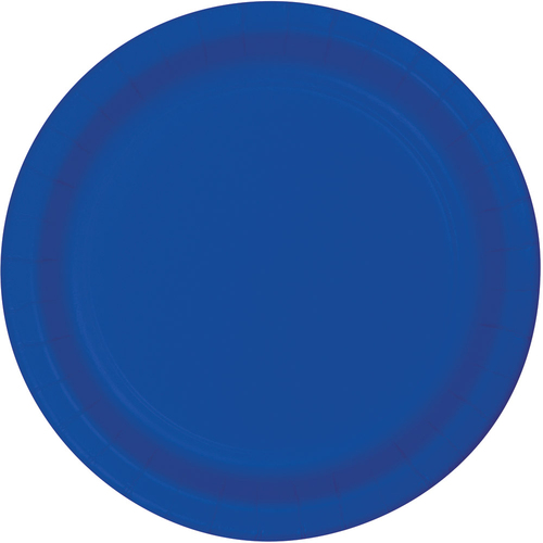 Cobalt Blue Plates 24 Pack 