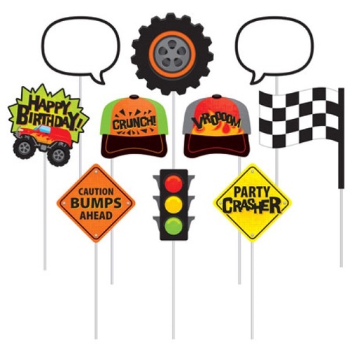 Monster Truck Rally Photo Props 10 Pack