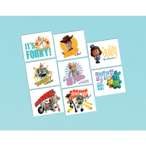 Toy Story 4 Party Supplies Party Favours Temporary Tattoos 