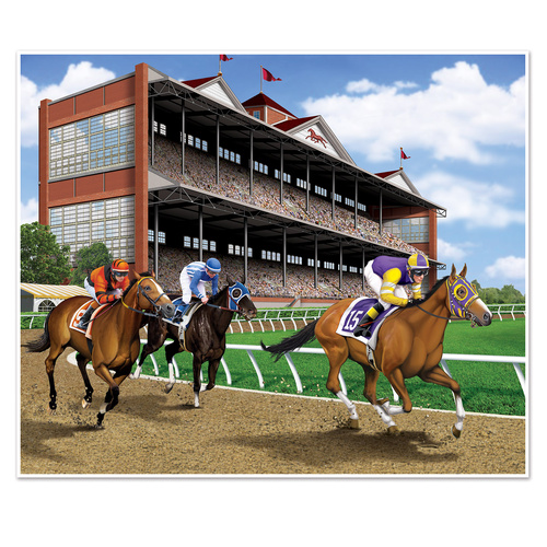 Melbourne Cup Horse Racing Mural Photo-Op Wall Decoration