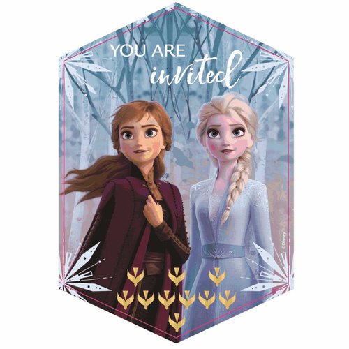 Frozen 2 Party Supplies Invitations 8 Pack with Seals, Save the date stickers & Envelopes
