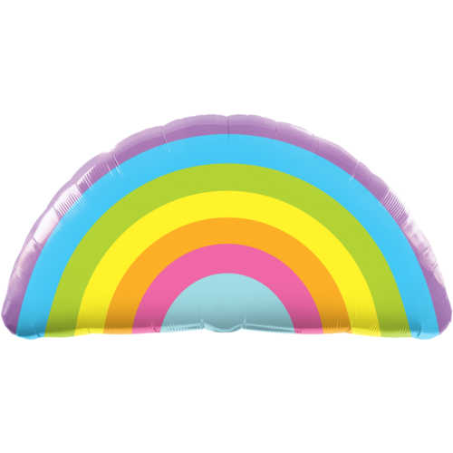 Rainbow SuperShaped Foil Balloon 91cm Approx Wide