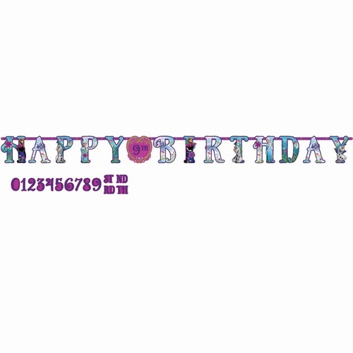 Frozen Add an Age Happy Birthday Banner 