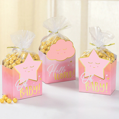 Oh Baby Girl Favor Box Kit for 8 Persons