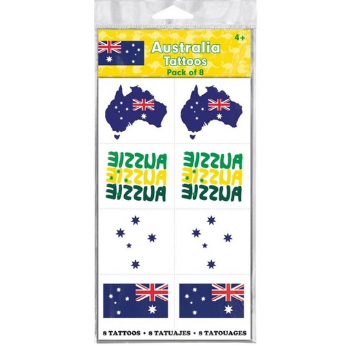 Australia Day Assorted Tattoos