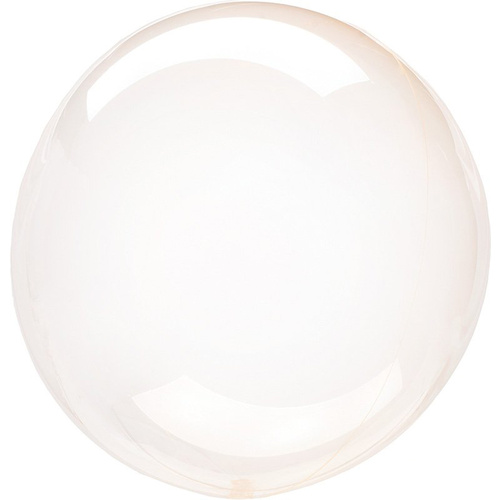 Crystal Clearz Petite Orange Plastic Round Balloon