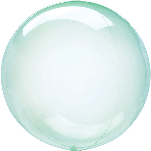 Crystal Clearz Petite Green Plastic Round Balloon