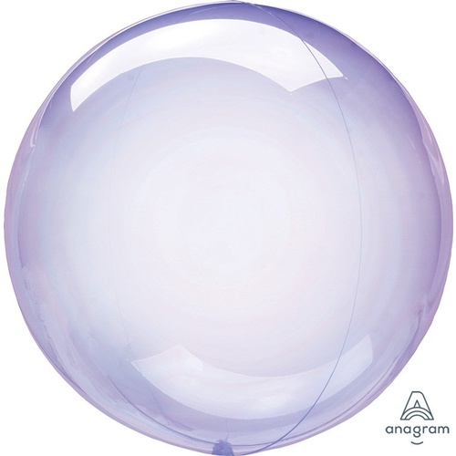 Crystal Clearz Petite Purple Plastic Round Balloon