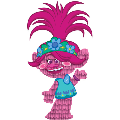 Trolls World Tour Mini Poppy Pinata Decoration (12cm x 17cm Approx)