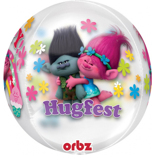 Trolls Clear Round Orbz XL Balloon 
