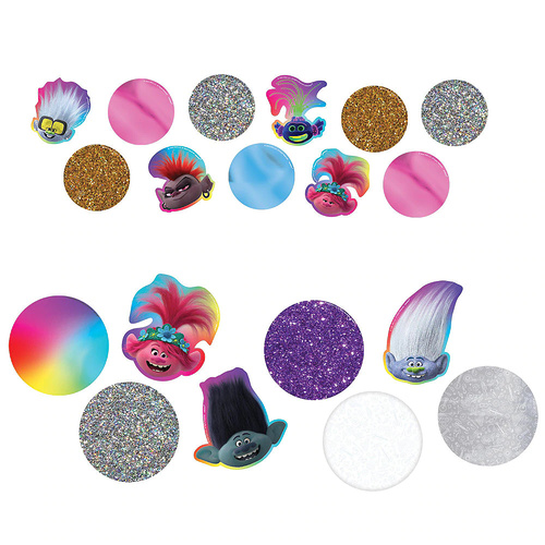 Trolls World Tour Giant Confetti Circles 48 Pieces