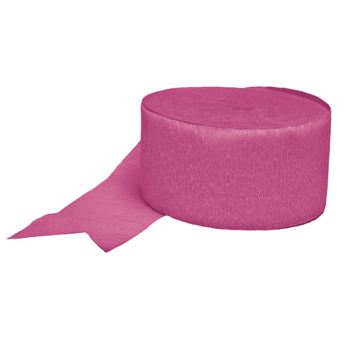 Hot Pink Crepe Paper Streamer Party Decoration