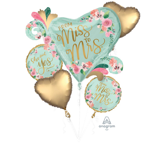 Mint To Be Bouquet of Balloons 5 Pack