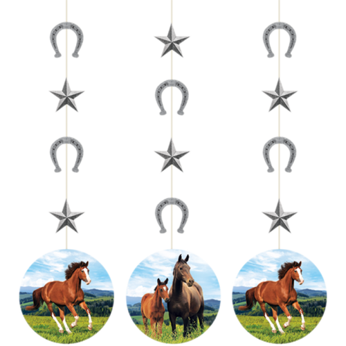 Melbourne Cup Horse and Pony Hanging String Cutouts 3 Pack