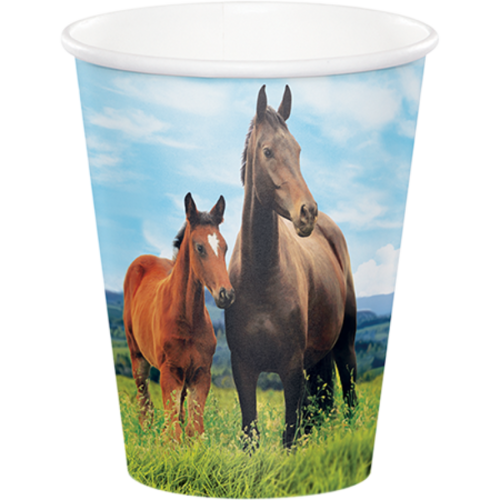 Melbourne Cup Horse and Pony Party Cups 8 Pack
