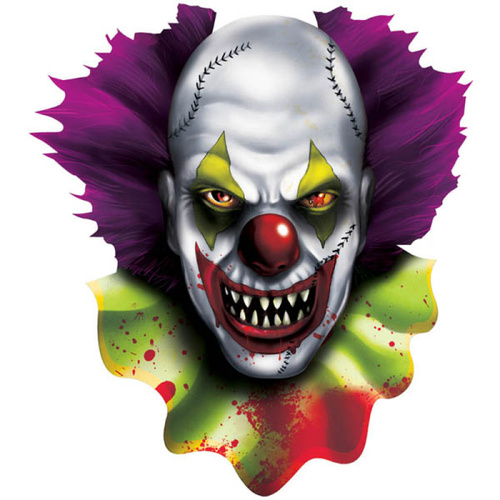 Halloween Creepy Carnival Clown Cardboard Cutout Decoration