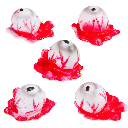Halloween Asylum Bloody Eyeballs Decorations Plastic 5 Pack