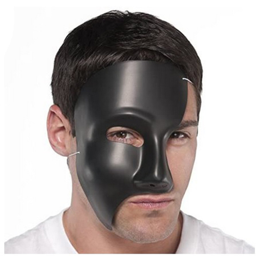 Halloween Phantom Mask Black Costume Accessory