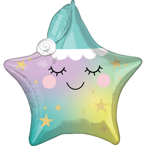 Baby Shower Sleepy Little Star Multi Shaped Foil Balloon