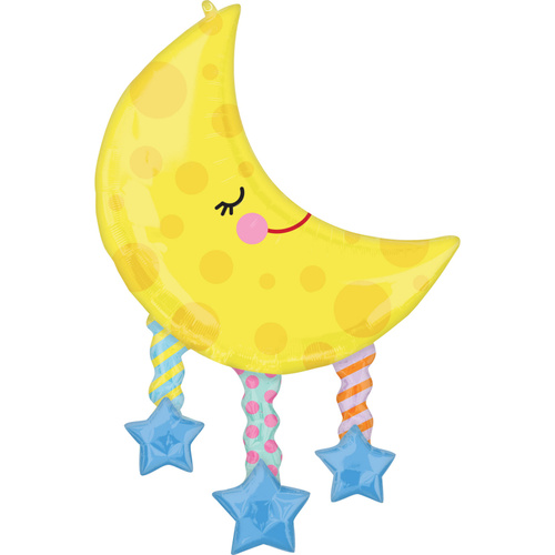 Moon and Stars SuperShape XL Foil Balloon