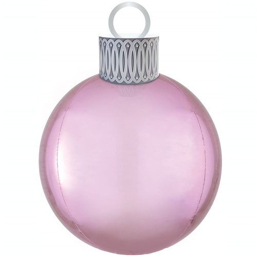 Christmas Pastel Pink Orbz Ornament Foil Balloon Kit 