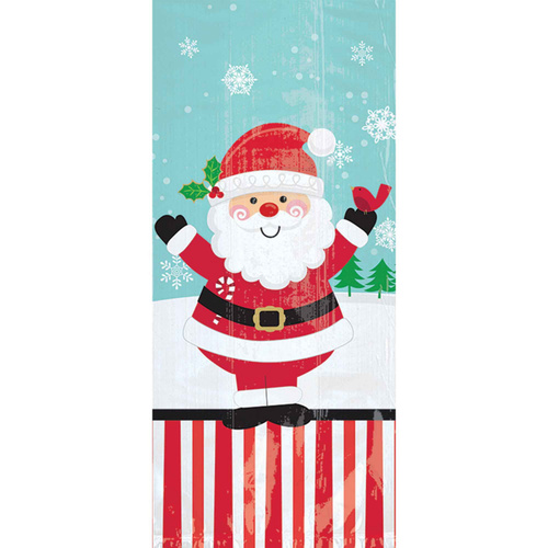 Christmas Jolly Santa Large Cello Loot Favour Treat Bags 20 Pack