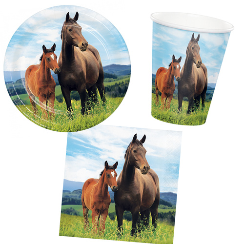 Melbourne Cup Horse and Pony Tableware 8 Guest Party Pack