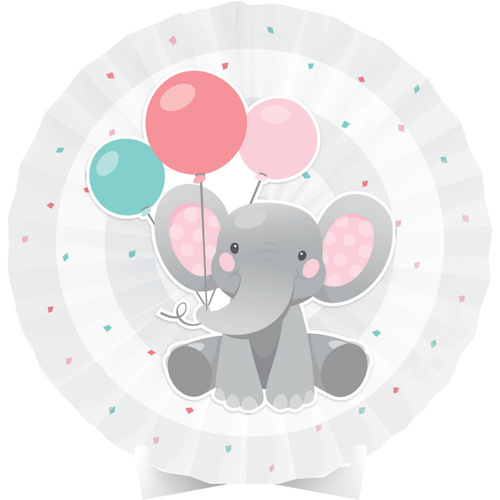 Enchanting Elephant Pink Paper Fan Centrepiece 