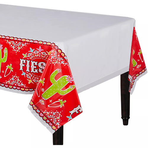 Mexican Fiesta Printed Plastic Rectangle Tablecover