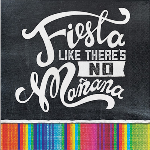 Mexican Taco Fiesta Serape Lunch Napkins 16 Pack