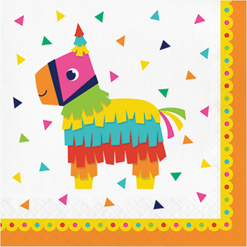 Mexican Taco Fiesta Fun Lunch Napkins 16 Pack