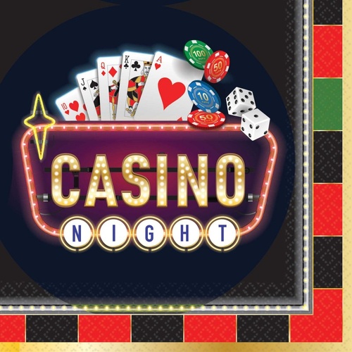 Casino Roll The Dice Lunch Napkins 16 Pack