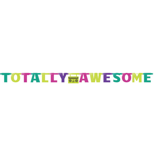 Awesome Party 80's "Totally Awesome" Letter Banner