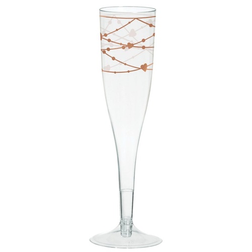 Navy Bride Champagne Glasses Hot Stamped Plastic 16 Pack