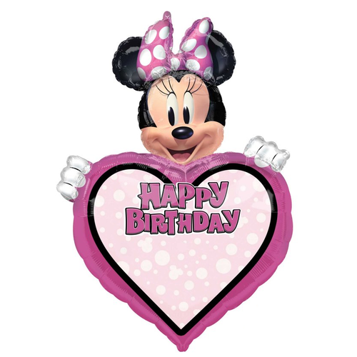 Minnie Mouse Forever Happy Birthday SuperShape Personalized Balloon