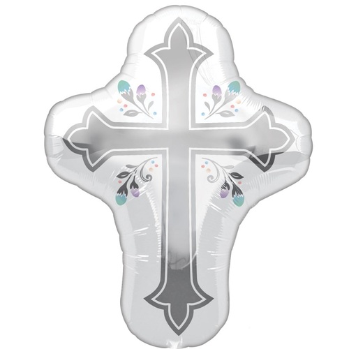 Holy Day Cross SuperShape XL Foil Balloon
