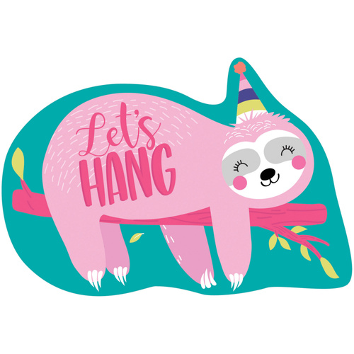 Sloth Party Postcard Invitations Let's Hang