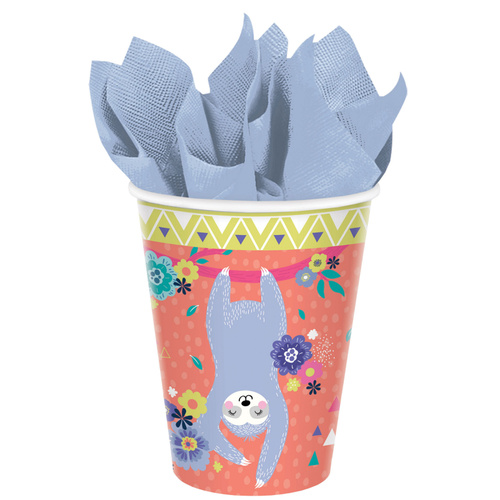 Sloth Party Paper Cups 8 Pack