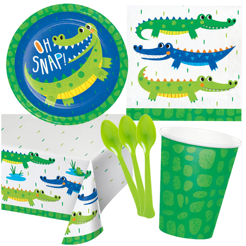 Alligator 8 Guest Deluxe Tableware Party Pack