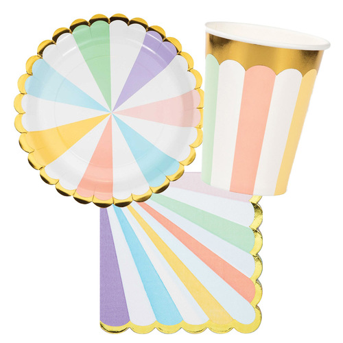 Pastel Celebrations 8 Guest Tableware Party Pack
