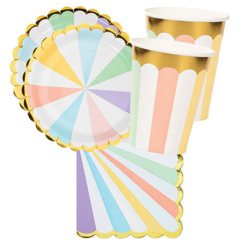 Pastel Celebrations 16 Guest Tableware Party Pack