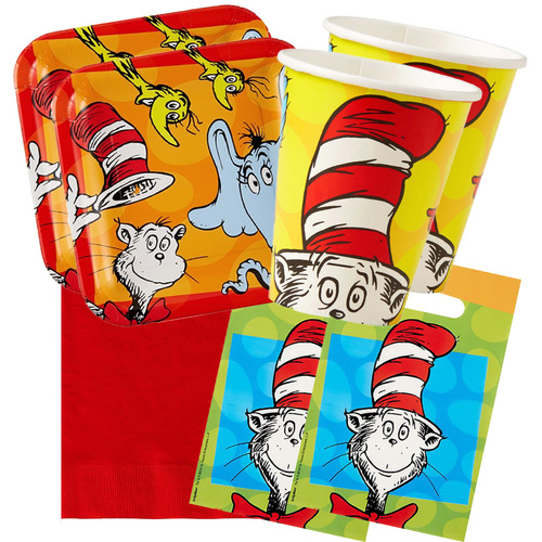 Dr Seuss 16 Guest Tableware Party Pack