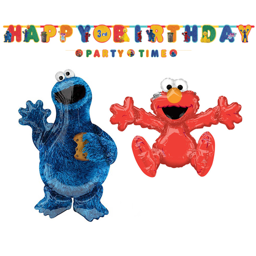 Sesame Street Elmo & Cookie Monster Balloon Decorating Party Pack 