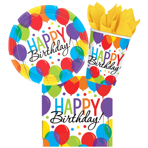 Happy Birthday Celebration 8 Guest Tableware Party Pack