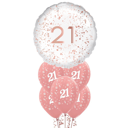 21st Birthday Rose Gold Balloon Party Pack
