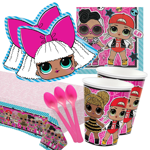 LOL Surprise Dolls- Together 4EVA 16 Guest Deluxe Tableware Party Pack
