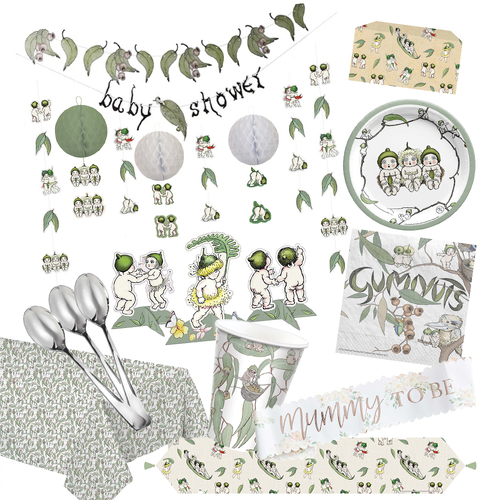 May Gibbs Gumnut Babies Baby Shower 8 Guest Complete Party Pack